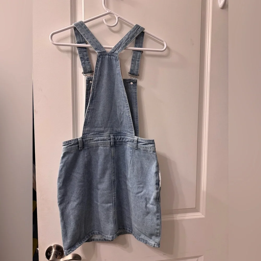 Forever 21 Light Blue Denim Overalls Size Small - Picture 3 of 4